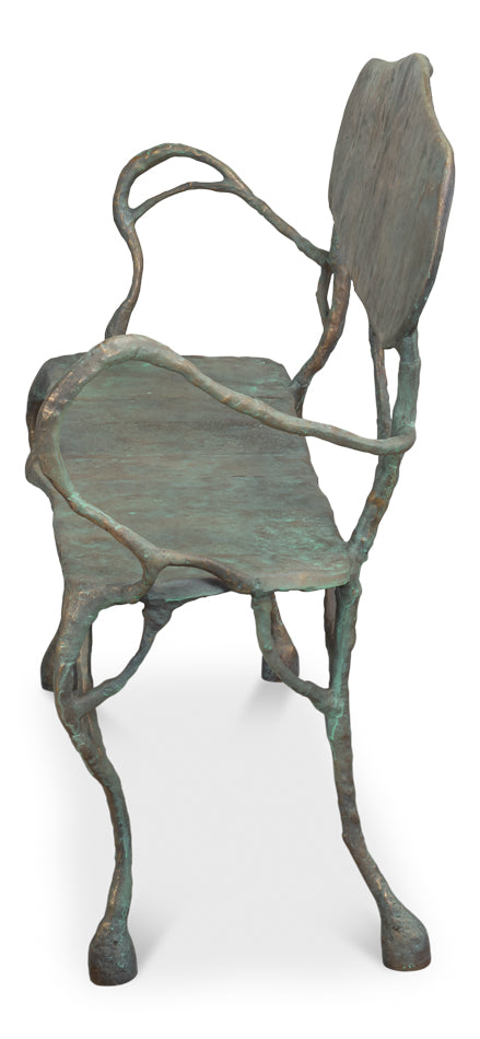 Verdigris Metal Bench