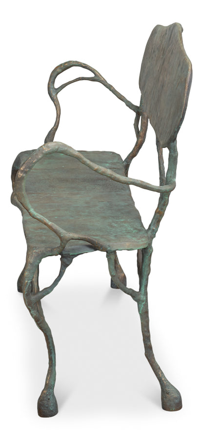 Verdigris Metal Bench