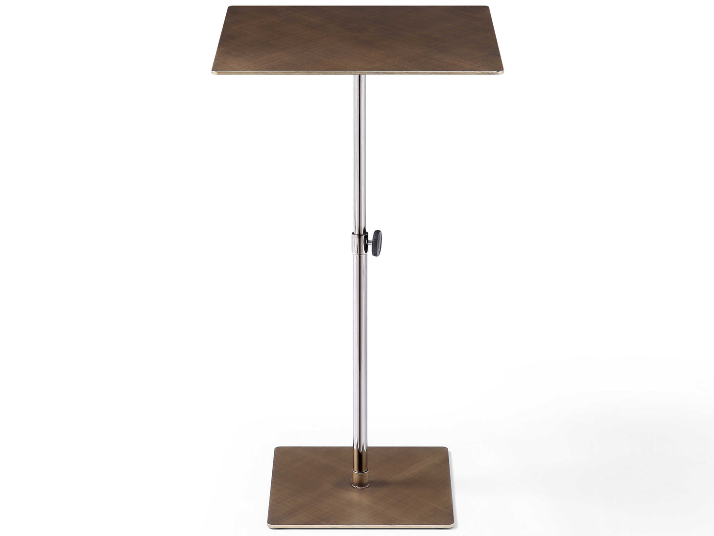 Karley Square Side Table, Bronze Brushed Metal