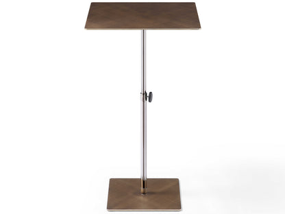 Karley Square Side Table, Bronze Brushed Metal