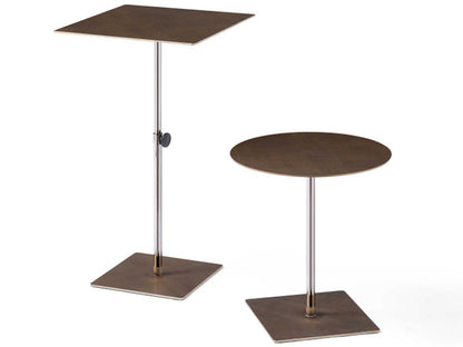 Karley Square Side Table, Bronze Brushed Metal