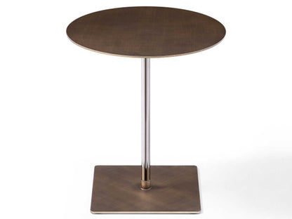 Marley Round Side Table, Bronze Brushed Metal