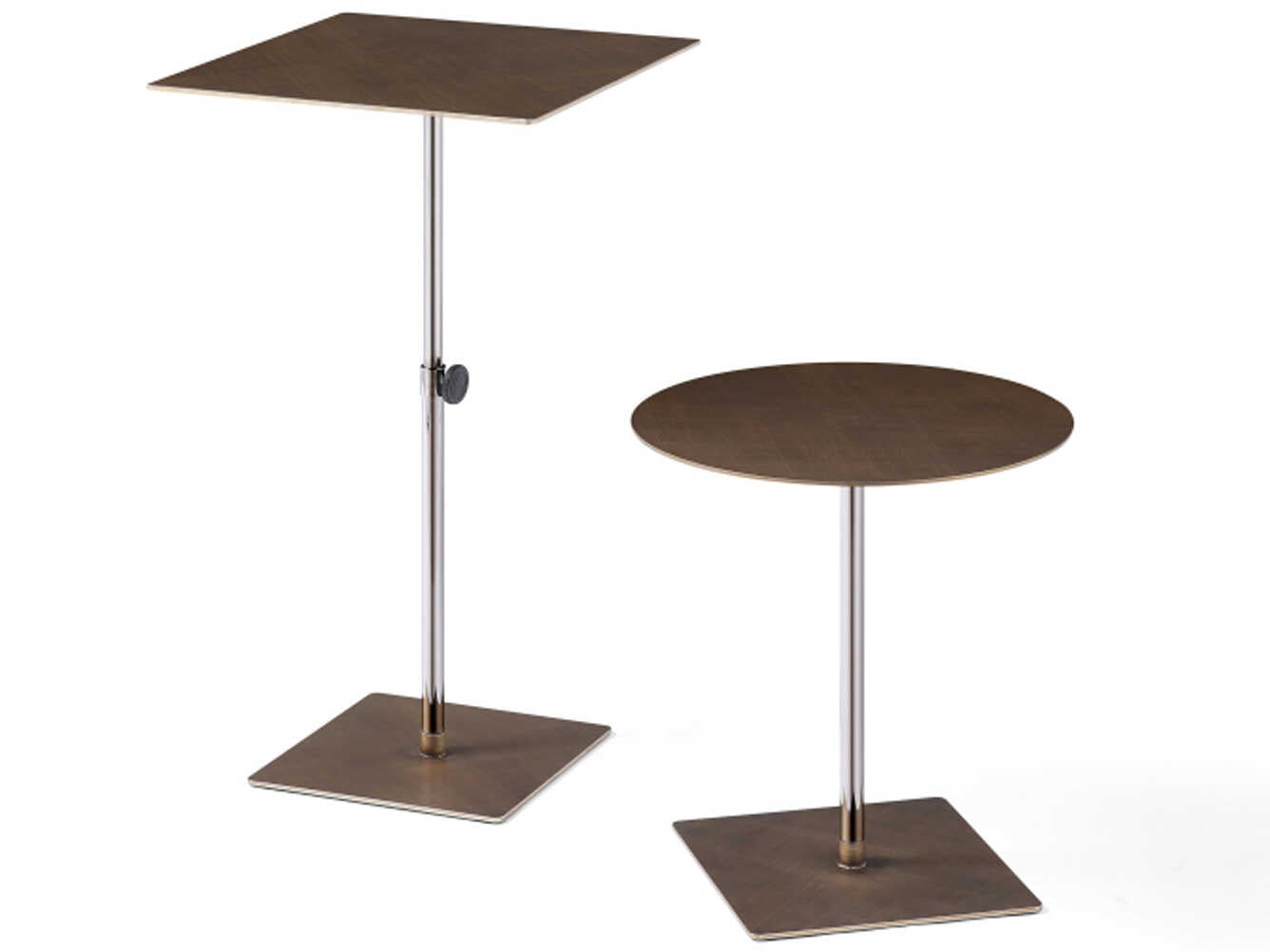 Marley Round Side Table, Bronze Brushed Metal