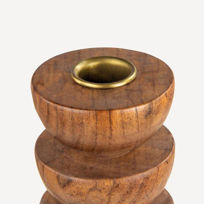 Cupola Candle Holder Medium - Acacia
