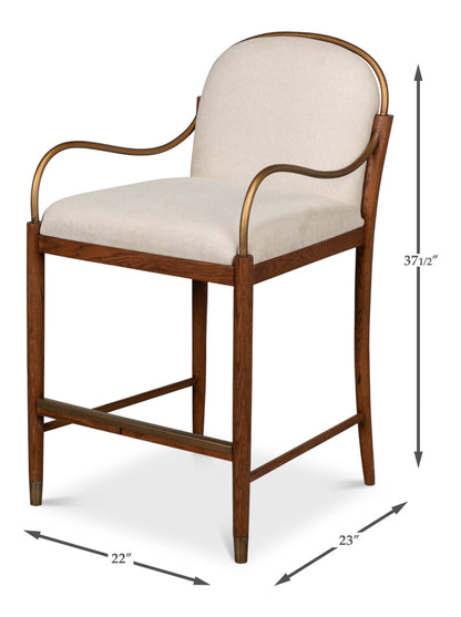 Auden Counter Stool, White