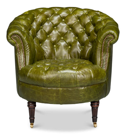 Bastian Armchair-Britain Green Leather