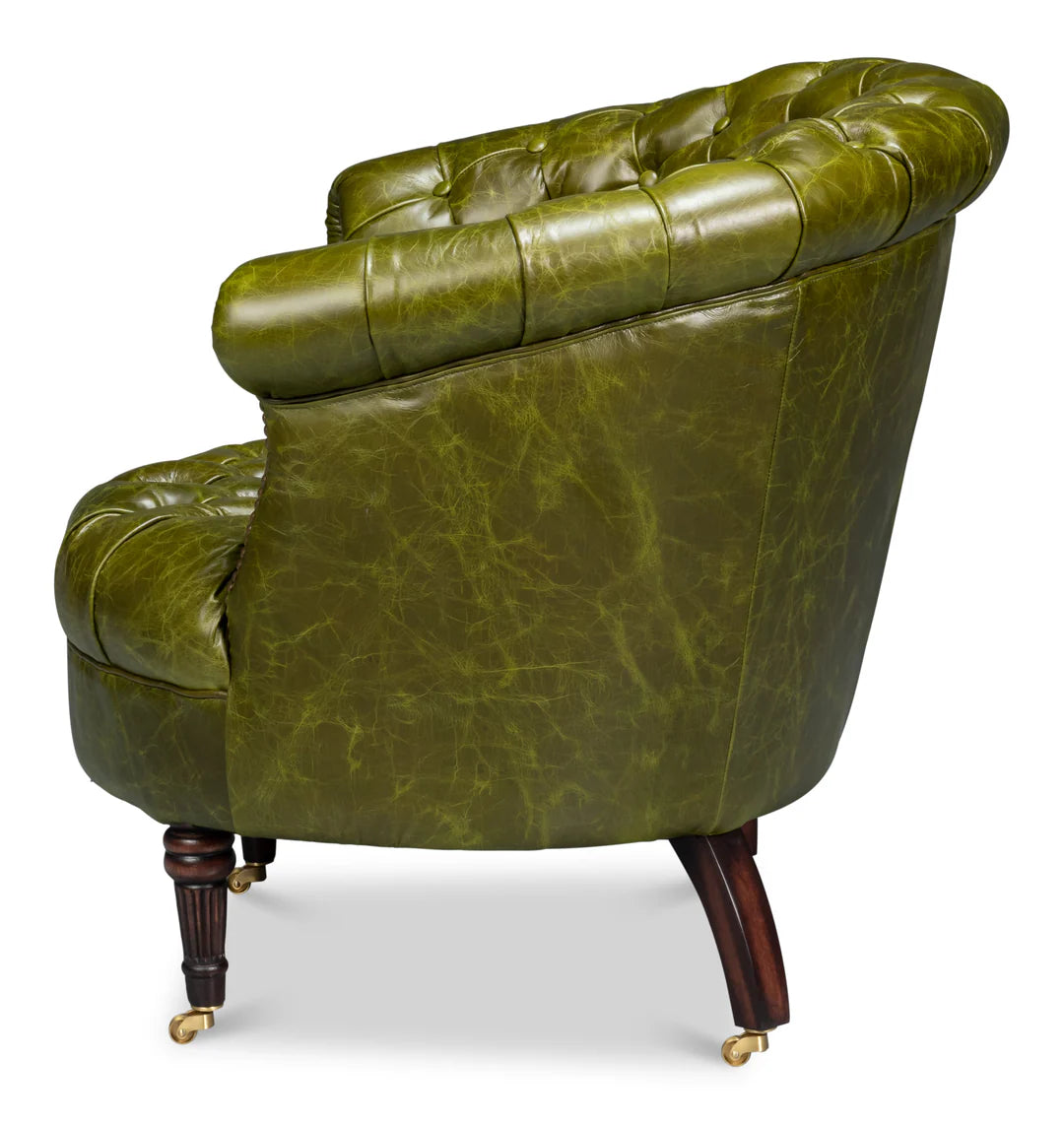 Bastian Armchair-Britain Green Leather
