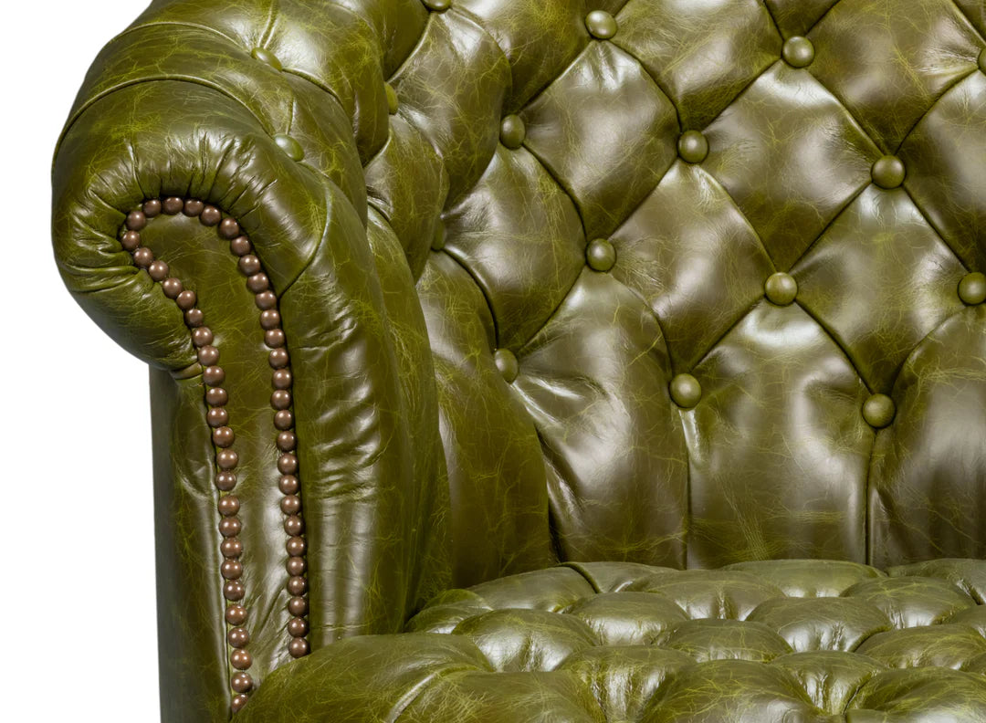 Bastian Armchair-Britain Green Leather