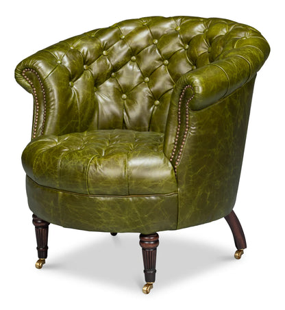 Bastian Armchair-Britain Green Leather