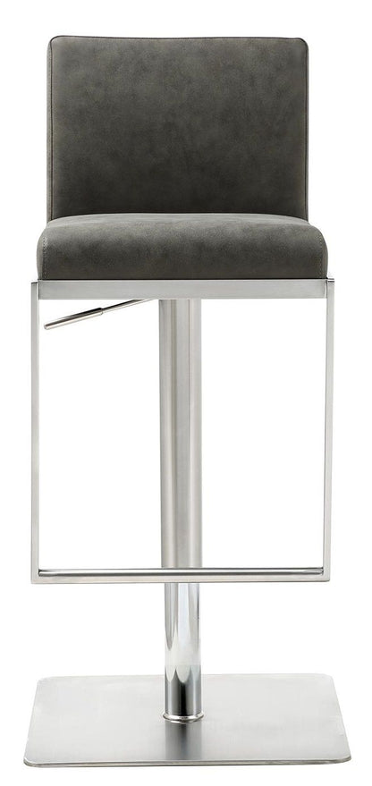 Clay Barstool, Grey Faux Leather