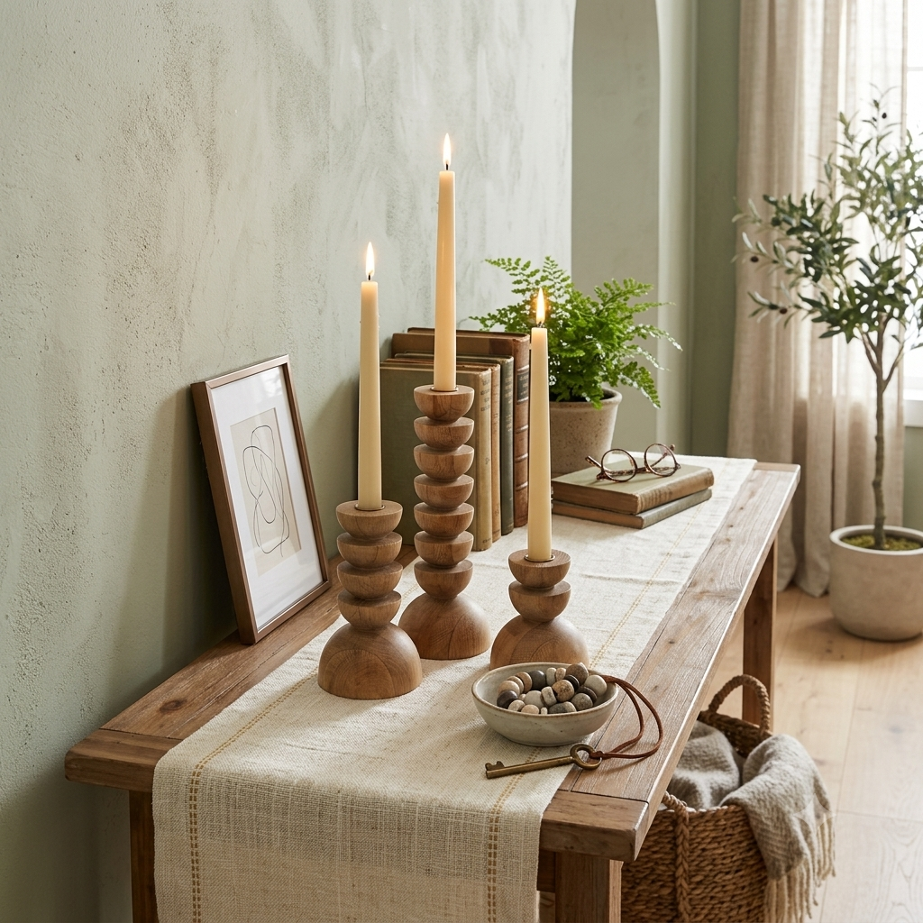 Cupola Candle Holder Medium - Oak