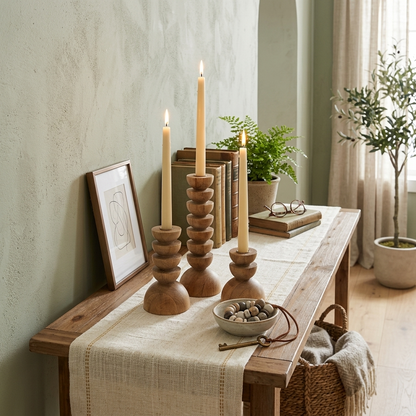 Cupola Candle Holder Medium - Oak