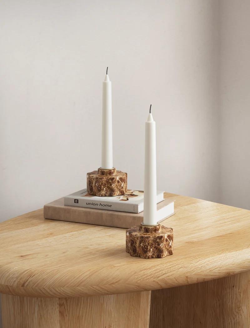 Daisy Candle Holder- Marble