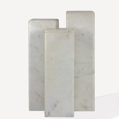 Delta Side Tables - White Banswara - Medium