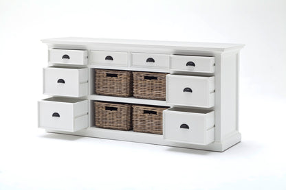 Library Hutch with Basket Set