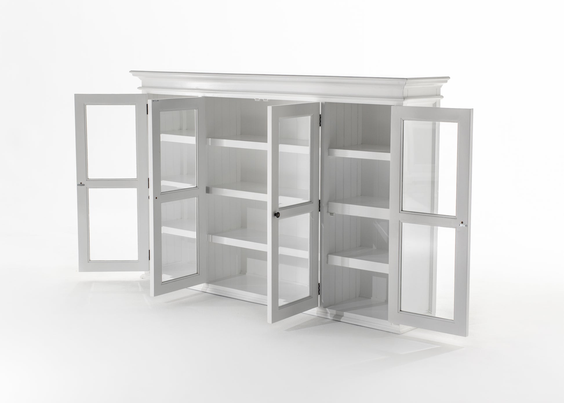Buffet Hutch Unit with 4 Glass Doors