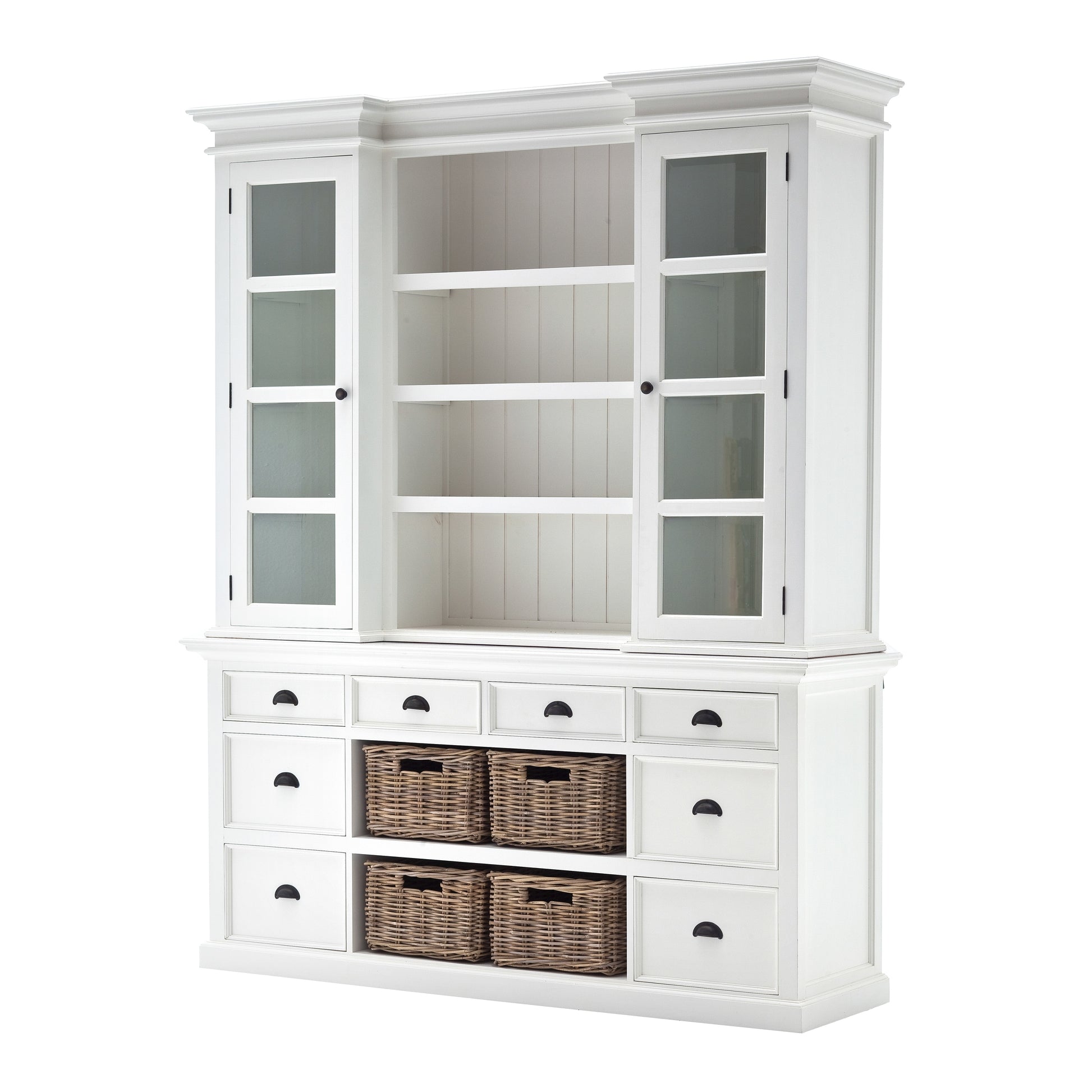 Library Hutch with Basket Set