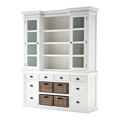 Library Hutch with Basket Set