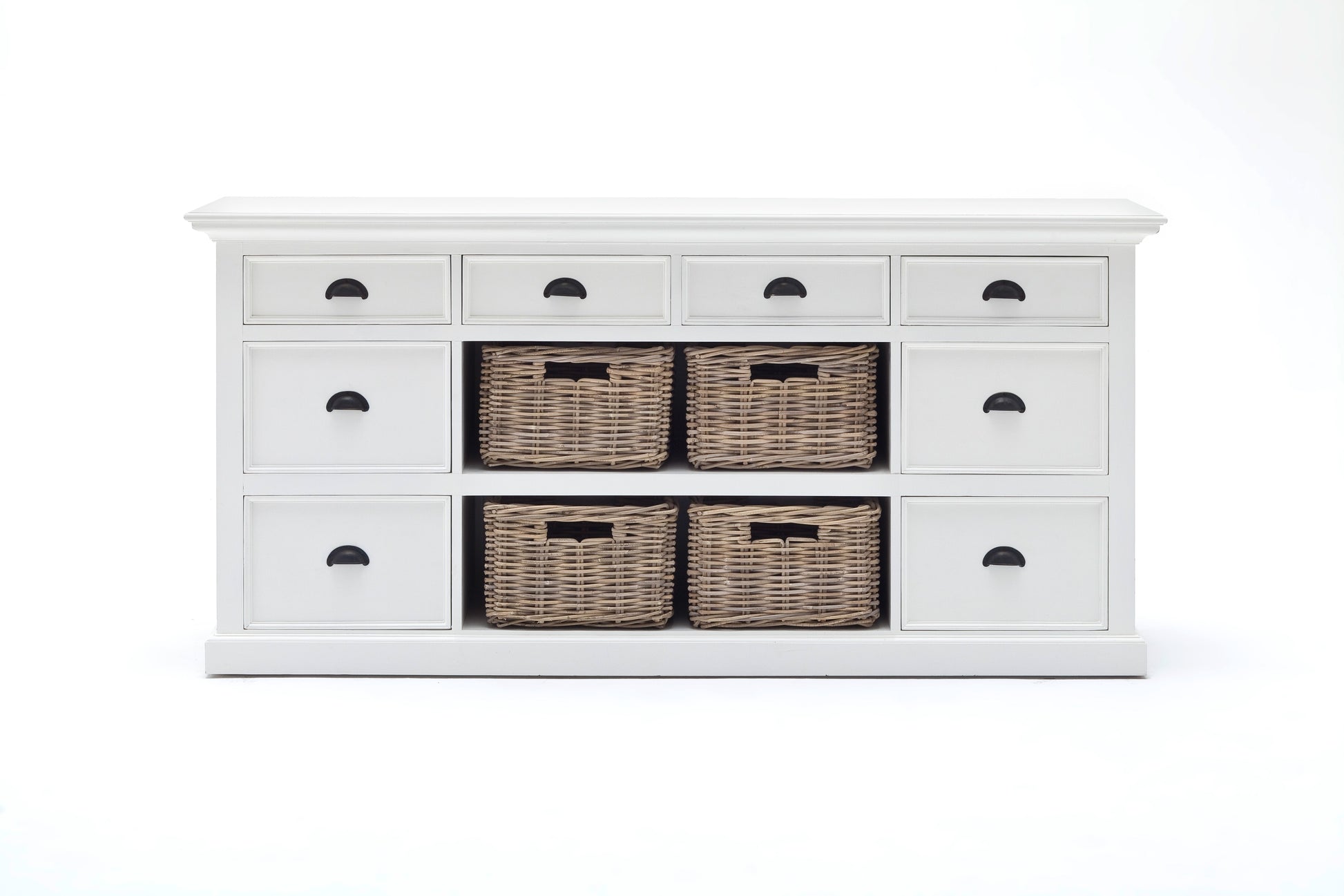 Library Hutch with Basket Set