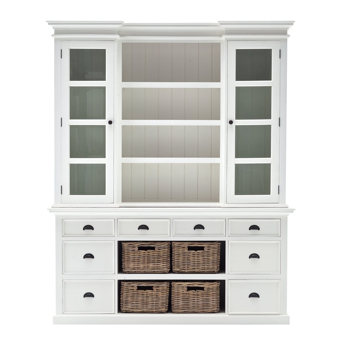 Library Hutch with Basket Set