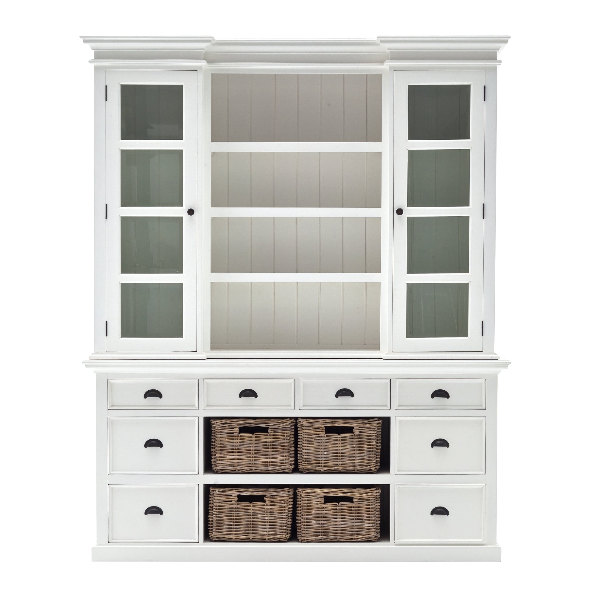 Library Hutch with Basket Set