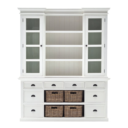 Library Hutch with Basket Set