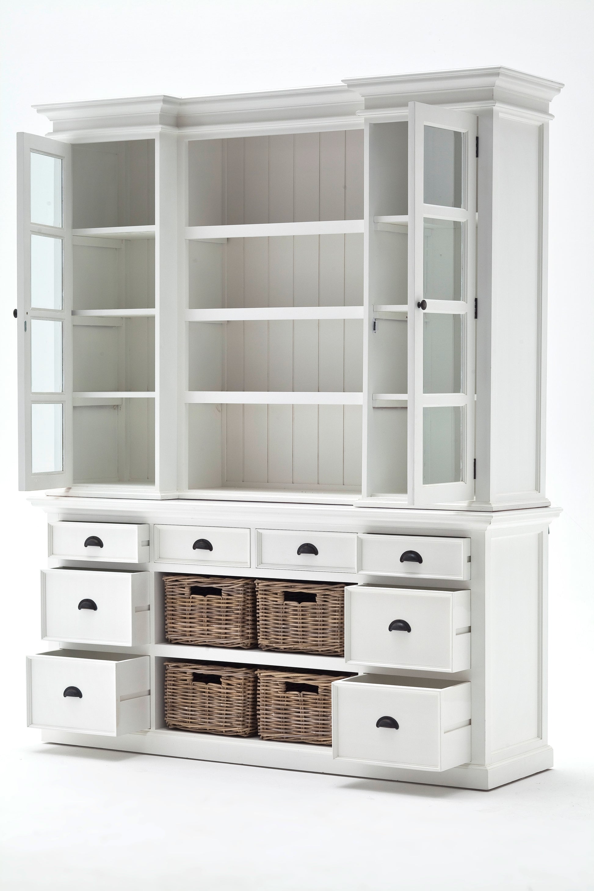 Library Hutch with Basket Set