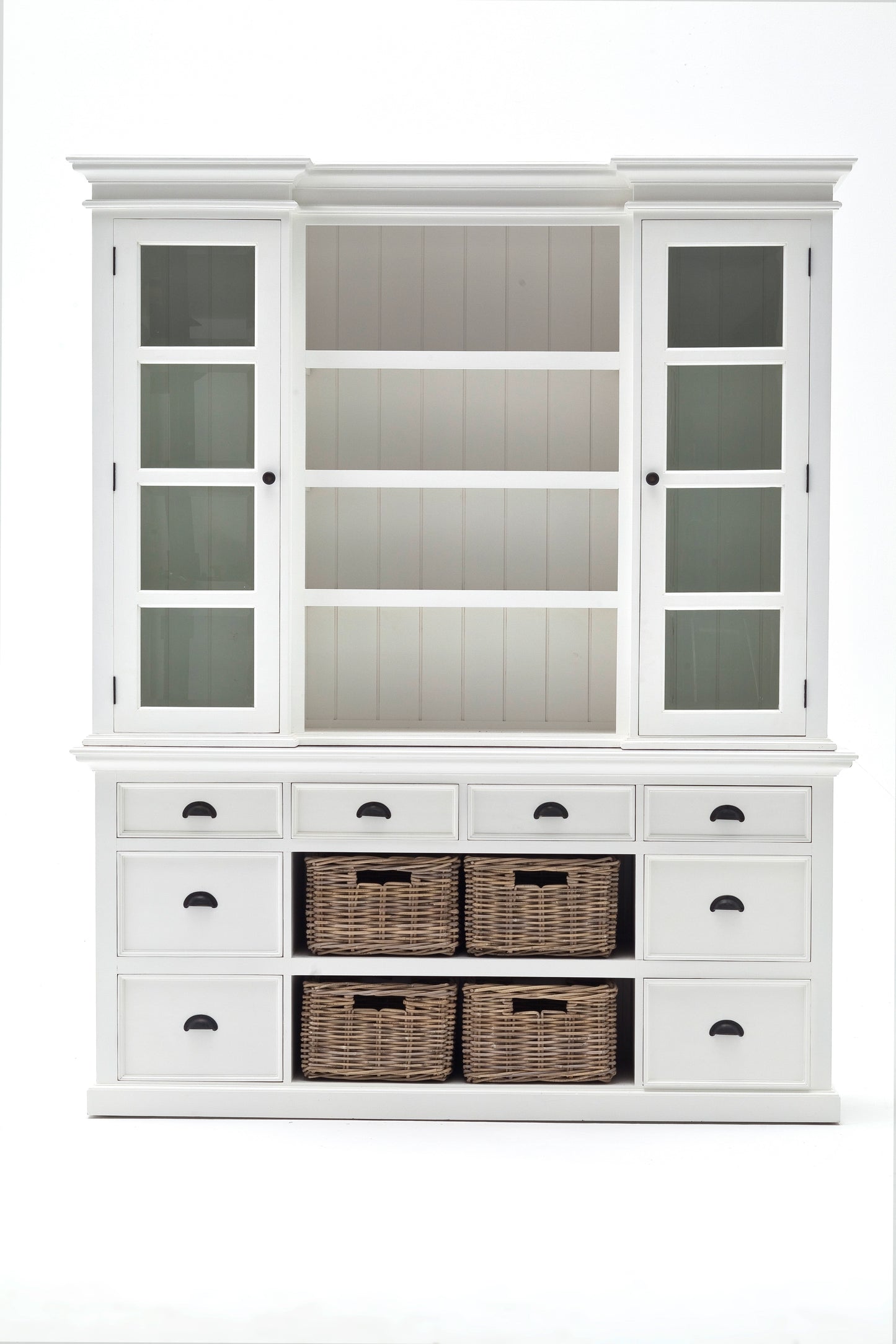 Library Hutch with Basket Set