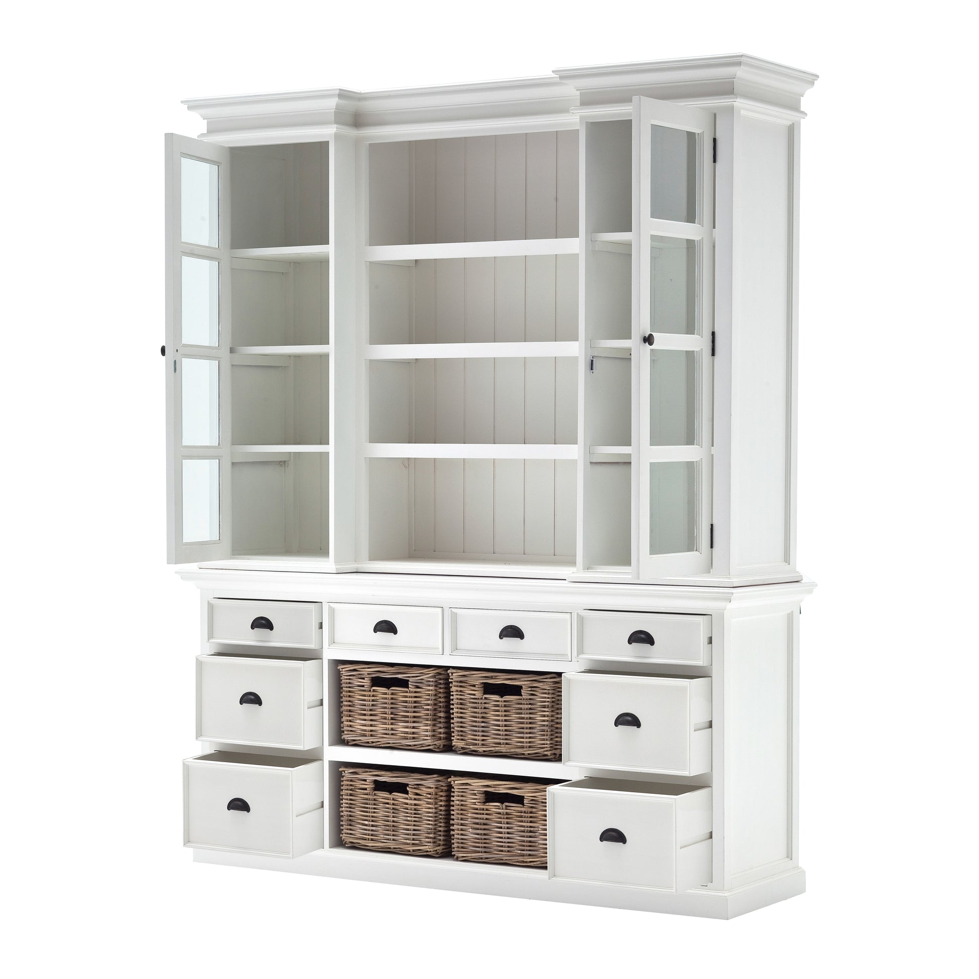 Library Hutch with Basket Set
