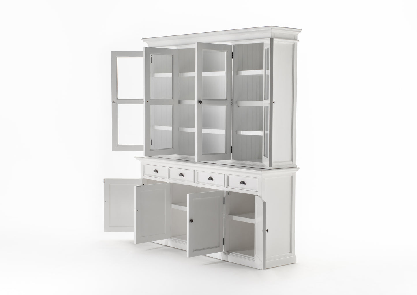 Buffet Hutch Unit with 4 Glass Doors