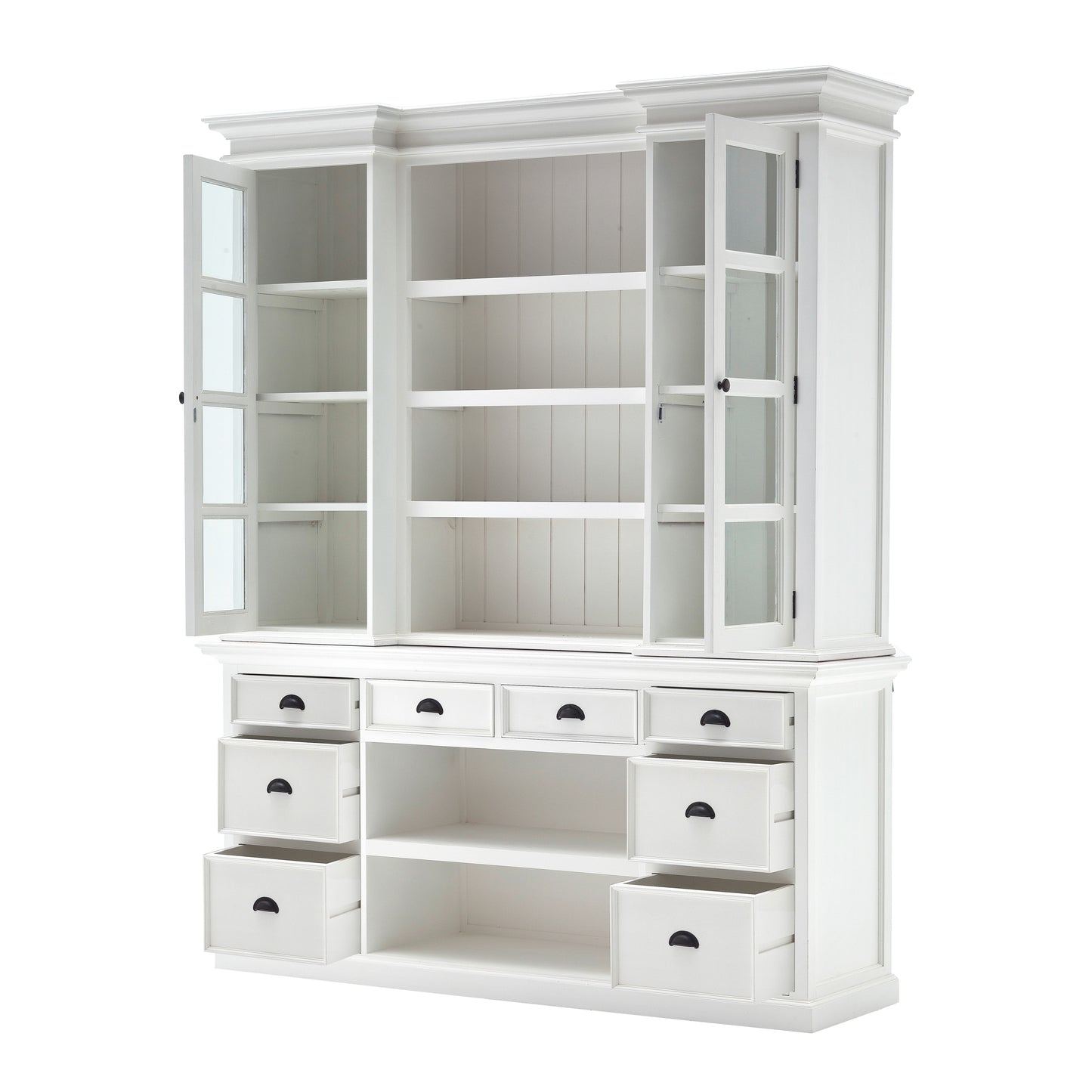 Library Hutch with Basket Set