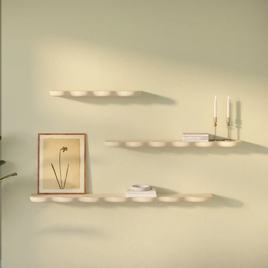 Swirl Wall Shelf 24''- Off White
